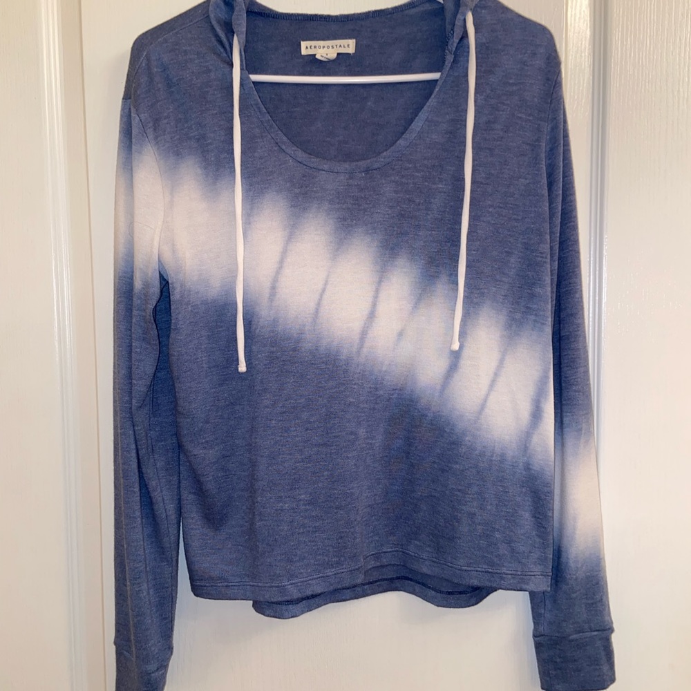 Blue and White Tie-Dye Sweat shirt